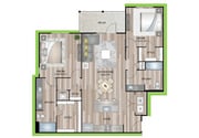 B5P8 floor plan Granary Flats