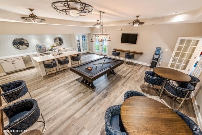 Recreation Room with Billiards Table - Brittany Commons Apartments