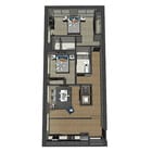 Paul C: 2 Bedroom x 2 Bath Apartment Floorplan at Depot Square Flats, Batesville, Indiana 47006