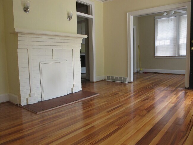 living room with working firer place - 2203 Lee St