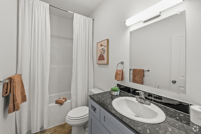 1BR, 1BA - 452SF - Bathroom - The Alps