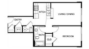Plano de planta de Kagy Village de 1 dormitorio