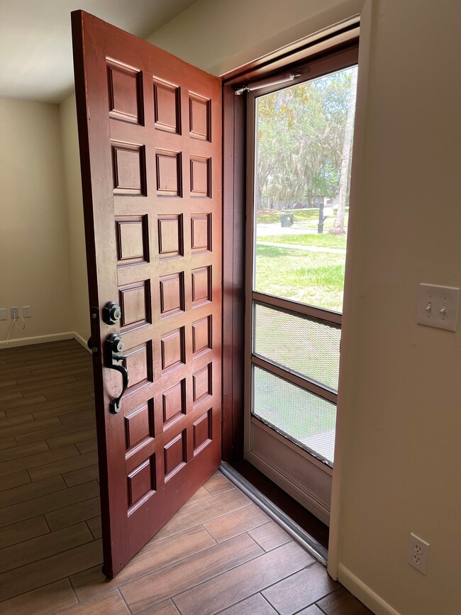 Front door with a screen door