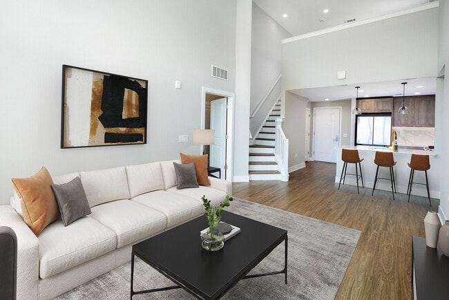 Signature Collection living room with hard surface flooring