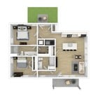 2 Bedroom | 2 Bathroom Duplex - Ground
