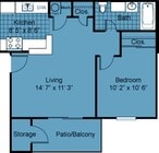 1BR/1BA