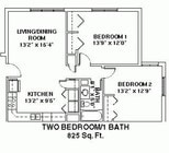 2BR/1BA