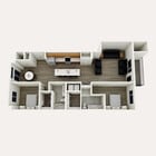 Plan B1b · 2 Bed / 2 Bath · 1,300–1,314 SF