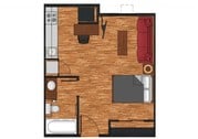 Micro-efficiency Furnished Studio