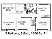 3BR/2BA