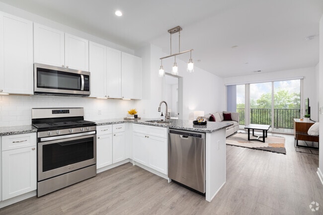 2BR, 2BA - 1,172SF - Kitchen/Living Room