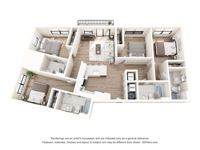 Building Photo - Super Spacious 4 bed 4 bath - Move in Ready or Pre-Lease for the Fall Unit 203