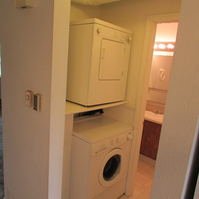 Washer and dryer, +half bath