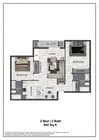 B2- 2 bed 2 bath 942 sq ft