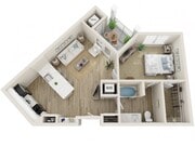 The St George One Bedroom Plan