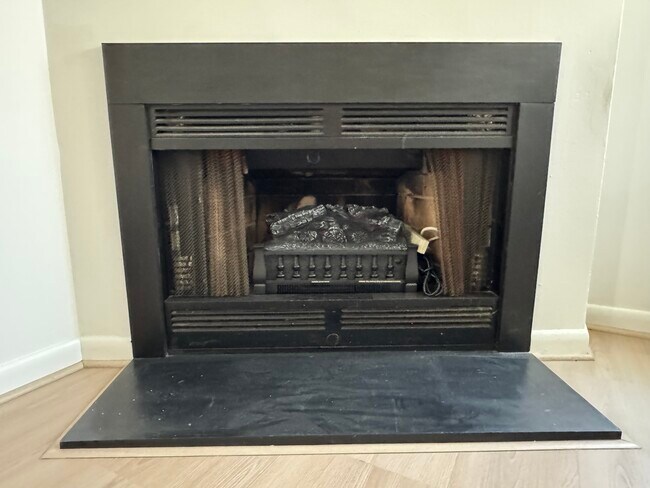 Fireplace with Duraflame Electric Log Insert - 95 Driftwood Ct Unit 95