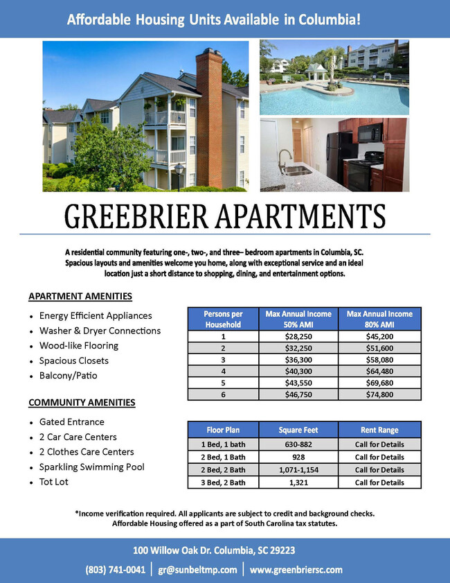 Greenbrier Apartments For Rent in Columbia, SC
