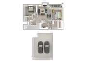 2 Bedroom | 2 Bath | 985 SF | Attached Garage