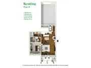 Keating 3 One Bedroom One Bath on First Floor