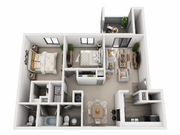 2 Bedroom, 1.5 Bathroom
