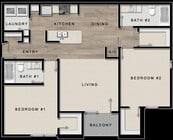 1,051 Square Feet