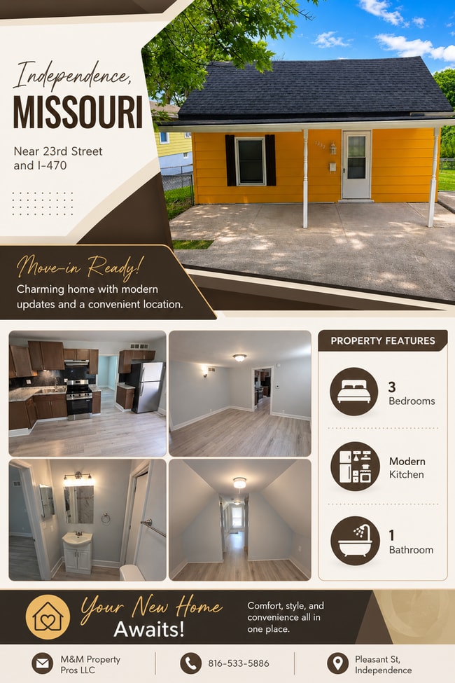 Building Photo - Cozy 3 bedrooms and 1 bath home located on S Pleasant St in Independence, MO