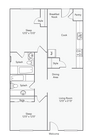 2 BR x 2 BA - Floorplan