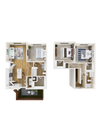 Plano de planta B3 de las casas rurales en Lindsey Place