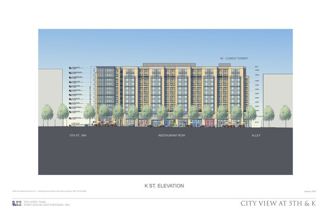 K St Elevation - The K at City Vista