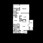 800 SF Floor Plan