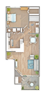 Spruce | 1-Bedroom Floorplan
