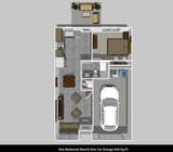 1 Bedroom Ranch 1 Car Attached Garage