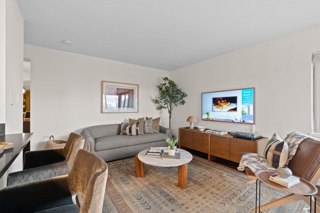 Spacious Living Room at Skye Apartments in Seattle, WA 98121