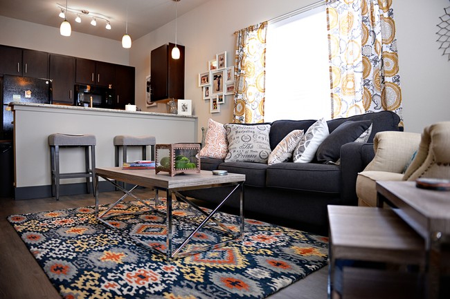 Unit - Living Room - H Squared Apartments