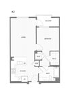 1 BR/1 BA floor plan Broadstone Mission Valley