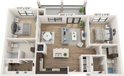B1 | 2x2 | 1026 sq ft
