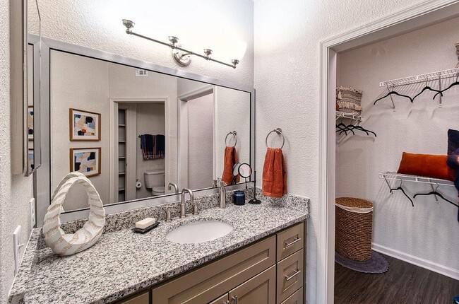 Elegant Bathroom Retreat with Walk-In Closet