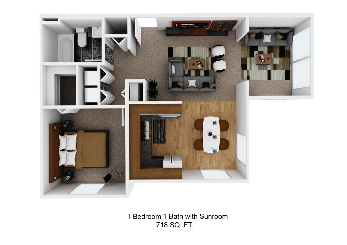 Floor Plan - 1BR-SR