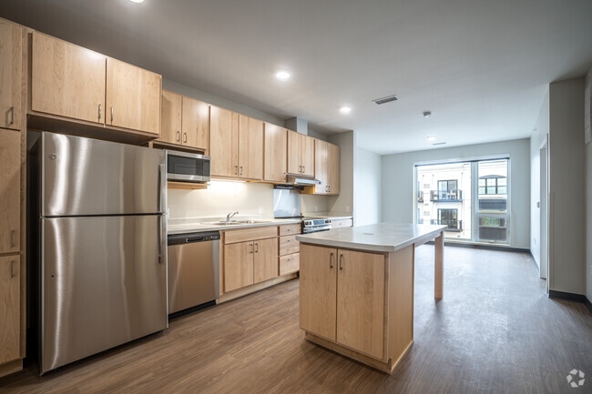 2BR, 1BA - 776SF - Kitchen and Living Room