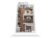 Nova Equinox 1 BD / 1 BA Floor Plan