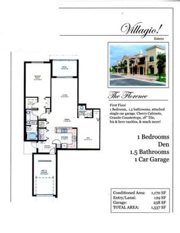 Condo layout - 20260 Estero Gardens Cir Unit Villagio