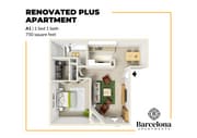 1 bed 1 bath