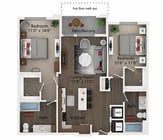 B1 | Two Bedroom | ADA Floorplan
