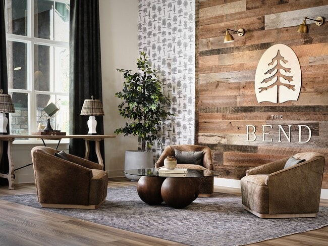 Sophisticated clubhouse retreat featuring chic furnishings and abundant natural light.