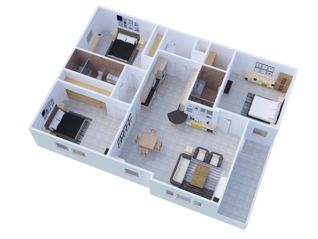Trio Model - 3bd/2ba
