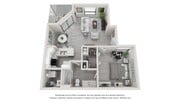 Una representación en 3D del plano de planta de The Newport.