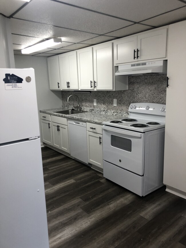 kitchen w/ 2 refrigerators - 206 N Normal St Apartments Unit 1