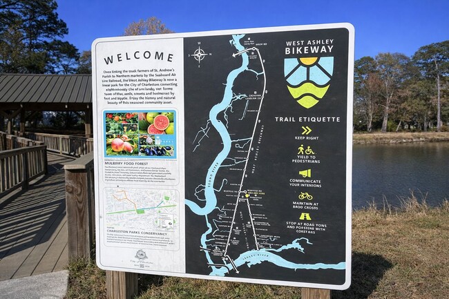 We're adjacent to the West Ashley Bikeway
