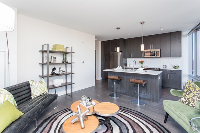 Living Room / Kitchen - The Benjamin Seaport Residences