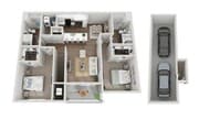 Floor Plan 2F | Seasons at North Aurora | Apartments in North Aurora, IL